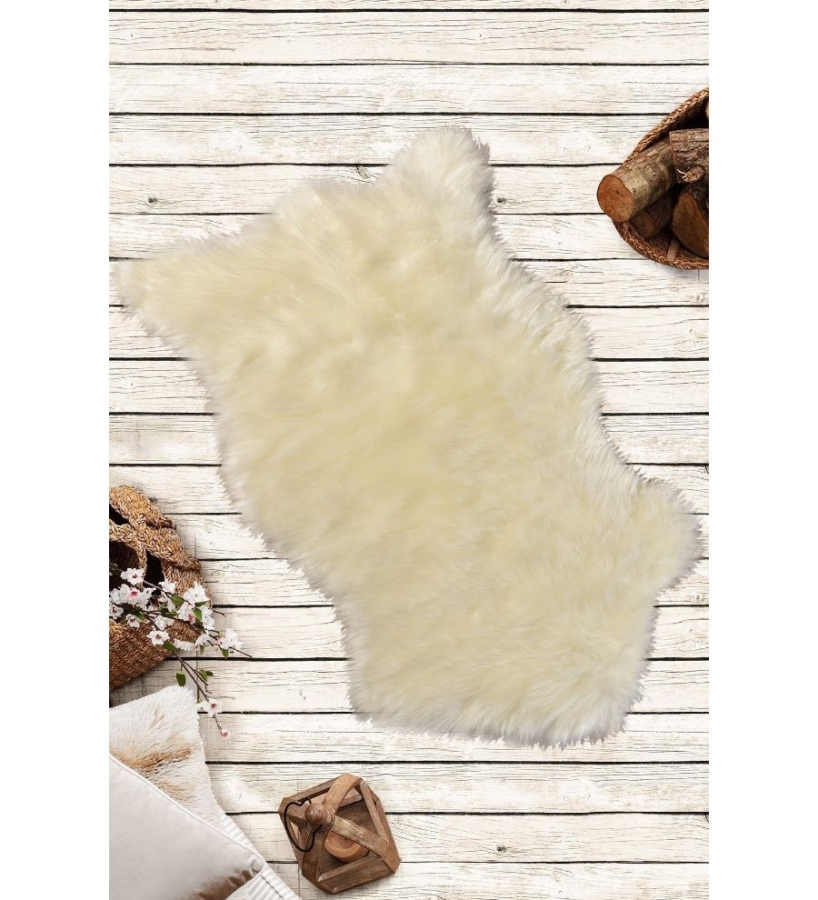 Covoras de baie Chilai Home Peluş - White (80 x 150)